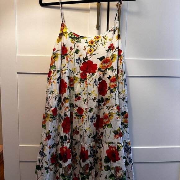 Alice + Olivia Collen Gorgeous Floral Mini Tiered Skirt Sundress- Size 10 - Picture 2 of 6
